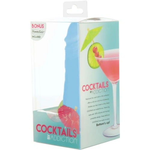 Фаллоимитатор на присоске Cocktails by Addiction – Blue Lagoon, 14 см
