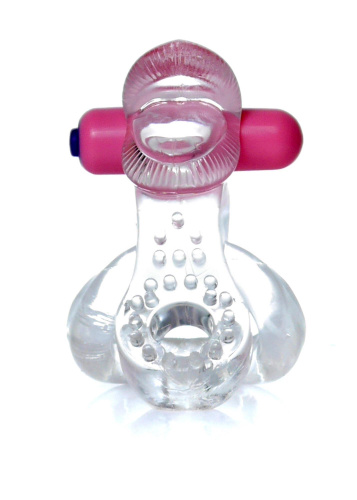 Эрекционное виброкольцо B-Series Tongue Vibro CockRing