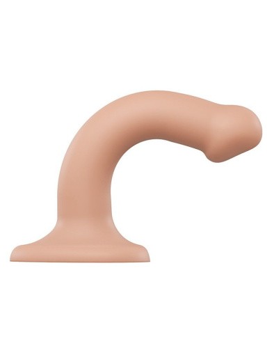 Strap-On-Me Dual Density Dildo, S - Насадка для страпона гибкая, двухслойная, 17х2.7 см, (телесная)