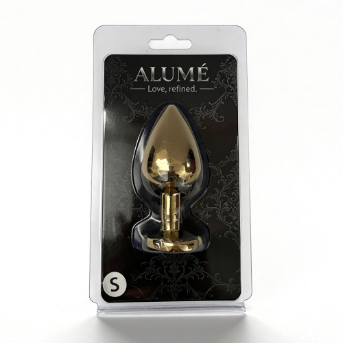 Анальная пробка с камнем в форме сердца ALUME, S 