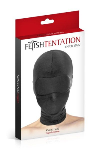 Fetish Tentation Closed Hood - Капюшон для БДСМ із закритими очима та ротом - купити в Києві, Україні