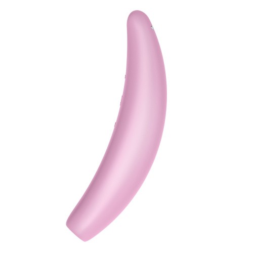 Satisfyer Curvy 3+ Мощный вакуумный клиторальный стимулятор, 15х5 см (розовый)