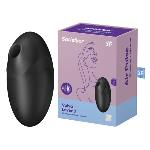 Satisfyer Vulva Lover 3 Black - Вакуумный стимулятор (чёрный)