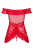 Эротический комплект Obsessive Flores chemise (Красный, S/M) Эротический комплект Obsessive Flores chemise (Красный, S/M)