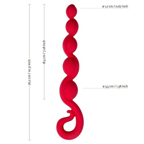 Fun Factory Bendybeads - анальне намисто, 18.5х3.5 см (червоний) - купити в Києві, Україні
