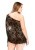 Кружевное мини платье с ассиметрией и стринги Fantasy Lingerie, Xl/ХХl