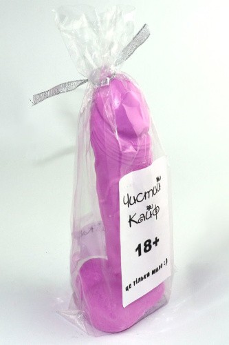 Чистий Кайф Violet size L - Крафтове мило-член з присоскою, 16,5 х3,8 см (фіолетовий) - купити в Києві, Україні