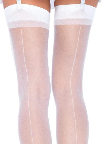 Leg Avenue Sheer Stockings - чулки со швом (телесный)
