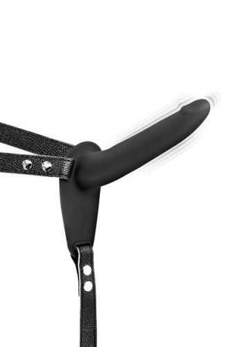 Страпон на ремне с вибрацией Fetish Tentation Vibrating Strap-On, 15 см