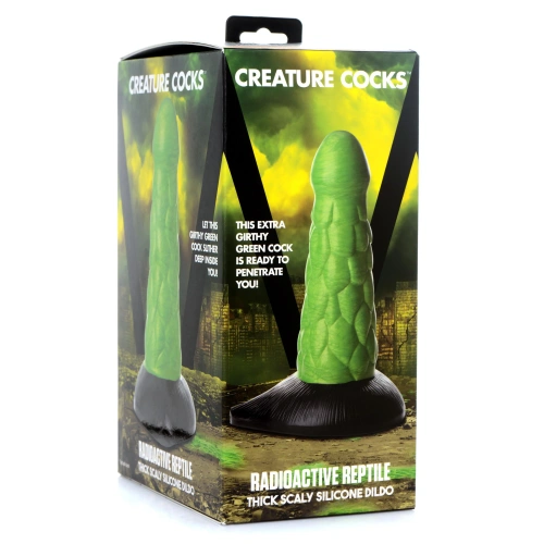 Creature Cocks Radioactive Reptile Silicone Dildo – фантазійний фалоімітатор рептилії, 19.1х6.1 см - купити в Києві, Україні
