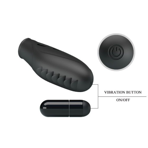 Pretty Love Gilo Finger Vibrator Black - Насадка на палец, 7.8х2.8см (чёрный)