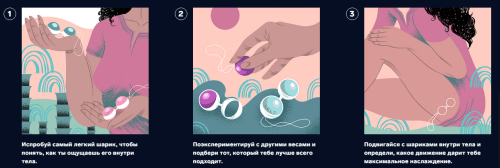 Набор вагинальных шариков LELO Beads Plus, 3.6 см (разноцветный)
