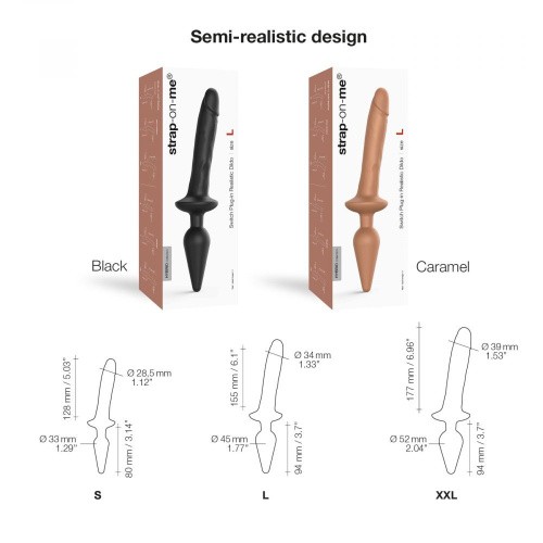 Strap-On-Me Switch Plug-In Dildo S - Анальна пробка і фалоімітатор - купити в Києві, Україні