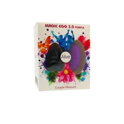 Alive Magic Egg 3.0 мощное виброяйцо с дистанционным пультом управления, 7.3х3.6 см (фиолетовый)