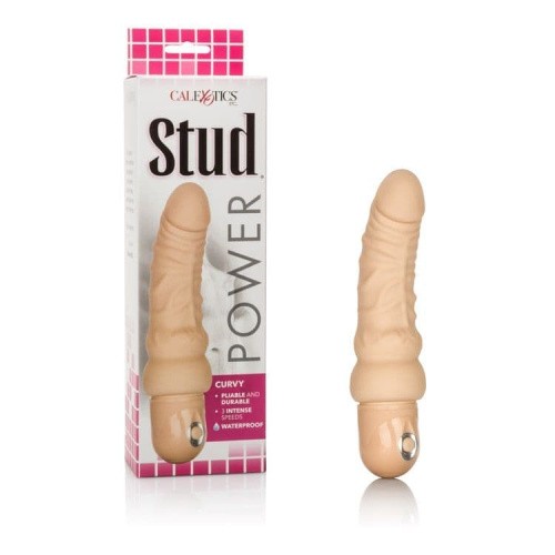 California Exotic Novelties Power Stud Curvy - Вибратор, 16x5 см (коричневый)