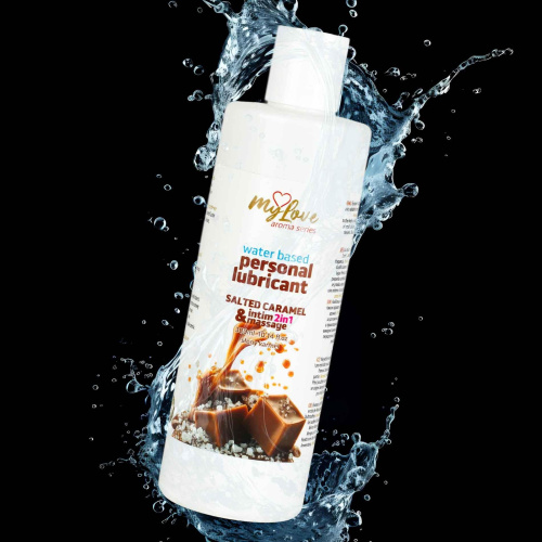 2в1 лубрикант и массажный гель - MyLove Aroma Series Intim&Massage Salted Caramel, 300 мл