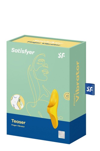 Satisfyer Teaser - Вибратор на палец, 12х3.5 см (жёлтый)