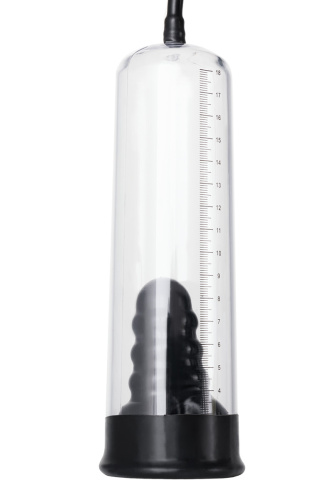 Toyfa A-Toys Vacuum pump - Вакуумная помпа с эрекционными кольцами в комплекте, 20.5х5.6 см