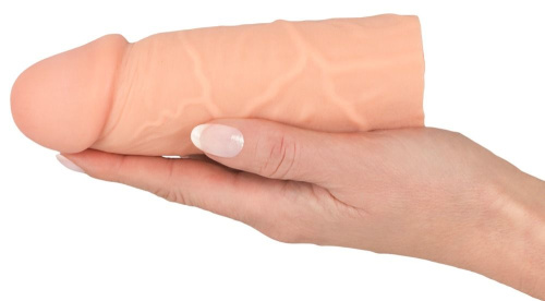 Nature Skin Extension Sleeve - Насадка на пенис, +4 см (телесный)