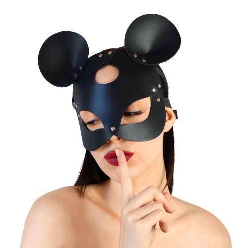 Кожаная маска мышки Art of Sex - Mouse Mask черная