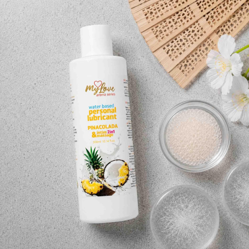 2в1 лубрикант и массажный гель - MyLove Aroma Series Intim&Massage Pinacolada, 300 мл