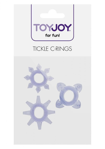 Tickle C-rings Purple - Набор эрекционных колец, 3 см (3 шт)
