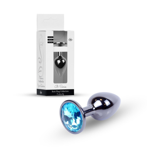 Металлическая анальная пробка B-Series Jewellery Dark Silver Plug - размер S