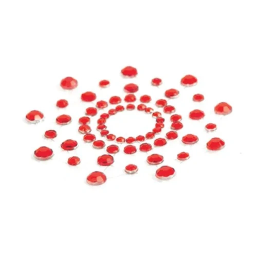 Bijoux Indiscrets Mimi Red - пэстис из кристаллов, украшение на соски (красный)