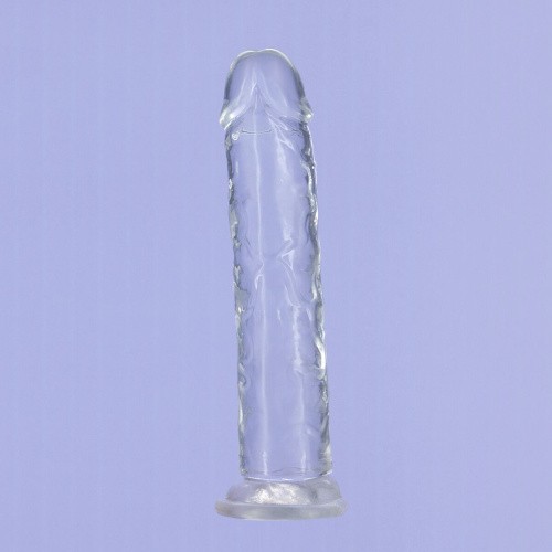 Addiction Crystal Vertical Dong 7” прозрачный фаллоимитатор на присоске, 17.78х3.1 см