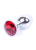 B-Series Jewellery Silver Plug Red - Анальная пробка с кристаллом, 7х2.7 см (красный) B-Series Jewellery Silver Plug Red - Анальная пробка с кристаллом, 7х2.7 см (красный)