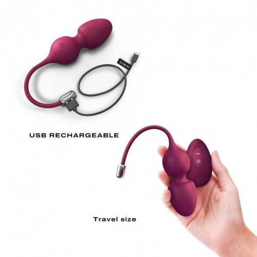 Dorcel Love Balls - Вагинальные шарики с вибрацией, 3.5 см (слива)