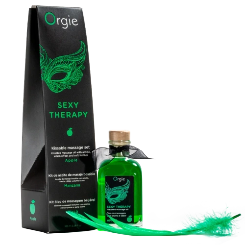 Orgie  Lips Massage Kit Apple - массажное масло яблоко, 100 мл
