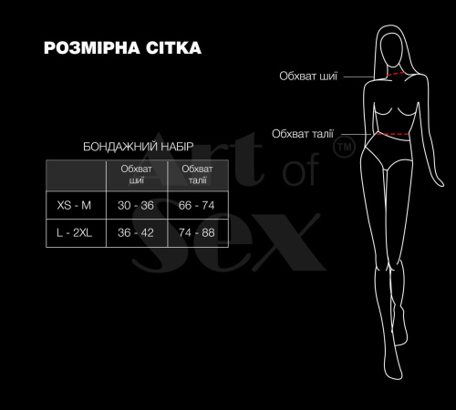 Бондажный набор Art of Sex - Shandy XS-M