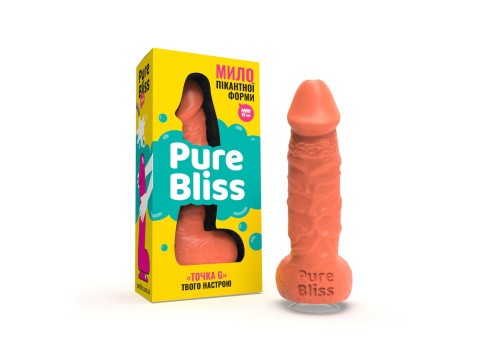 Pure Bliss Mini - Крафтове мило-член з присоскою (кораловий) - купити в Києві, Україні