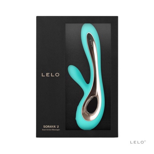 Lelo Soraya 2 - вибратор с гибким клиторальным стимулятором, 22х4.5 см (мятный)
