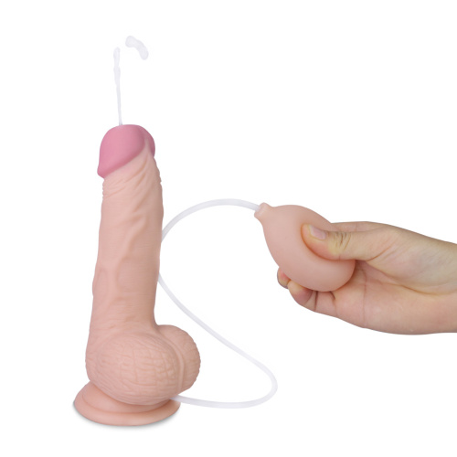 LoveToy - Soft Ejaculation Cock With Ball Flesh 8 " - Фаллоимитатор с эякуляцией, 20х4.4 см