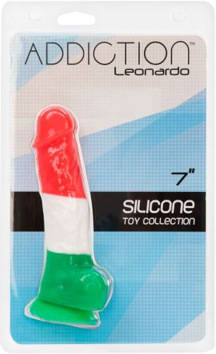 Addiction - Leonardo - 7" - 3 Colours - цветной фаллоимитатор 17.8х3.8 см