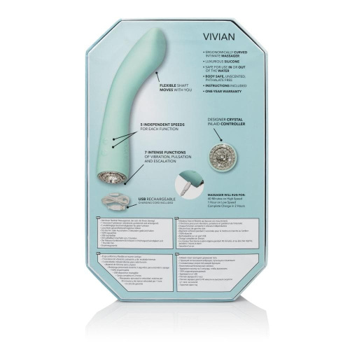 CalExotics Pave Vivian - Гибкий вибромассажер, 17.75х3.75 см