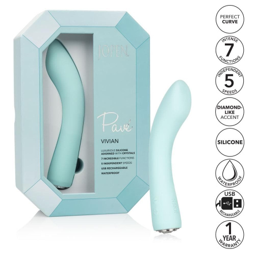 CalExotics Pave Vivian - Гибкий вибромассажер, 17.75х3.75 см