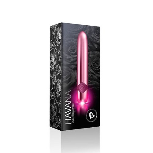 Rocks Off Havana Lilac - Мощный вибратор с цветной LED-подсветкой, 14.5х2.5 см