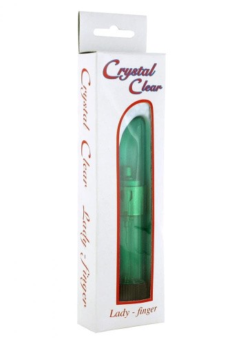 Вибратор пластиковый Crystal Clear, 13Х2,5 см  (синий)