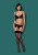 Obsessive Gretia set - эротический комплект бюстгальтер, стринги и пояс для чулок, L/XL (чёрный)