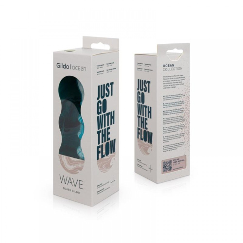 Стеклянный фаллоимитатор Gildo Ocean Wave Glass Dildo