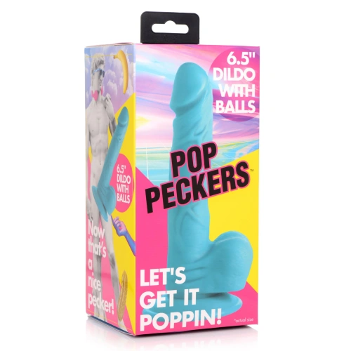 Фаллоимитатор на присоске Pop Peckers 6.5" Dildo With Balls, 19 см