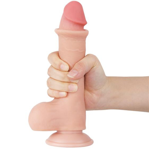 Реалистичный фаллоимитатор Sliding-Skin Dual Layer Dong 8", 20 см