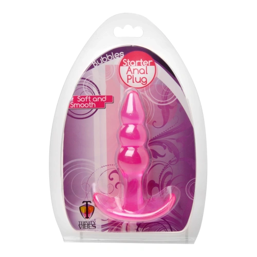 Bubbles Bumpy Starter Anal Plug - Анальна пробка, 10,8 см (рожевий) - купити в Києві, Україні