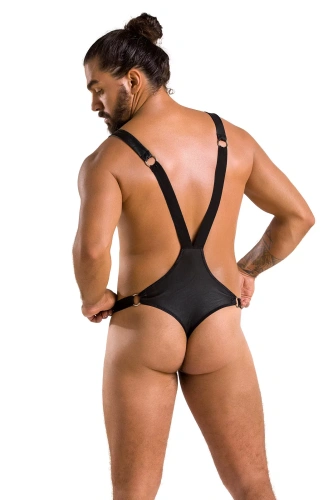 Passion - 028 BODY HARRY black - Чоловічий боді на лямках, XXL/XXXL - купити в Києві, Україні