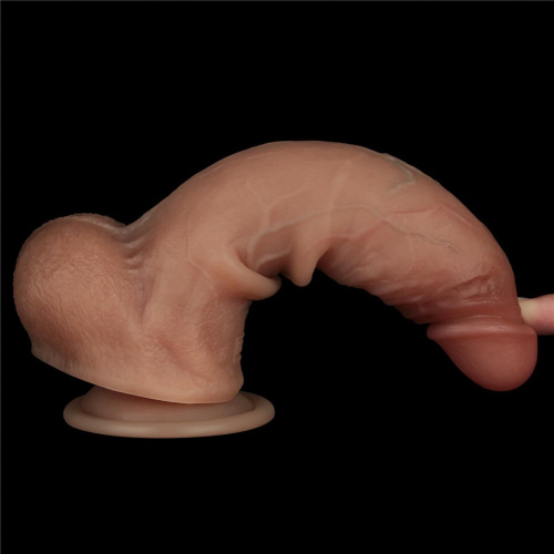 Реалистичный фаллоимитатор LoveToy Sliding Skin Pro Dual Layer Silicone Dong #1, 21,2 см