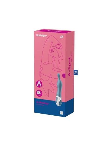Satisfyer - A-Mazing 1 - Инновационный вибратор для точки А, 21.7х3.8 (голубой)