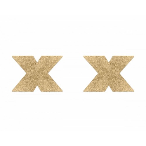 Bijoux Indiscrets - Flash Cross - Наклейки на соски (золотистые)